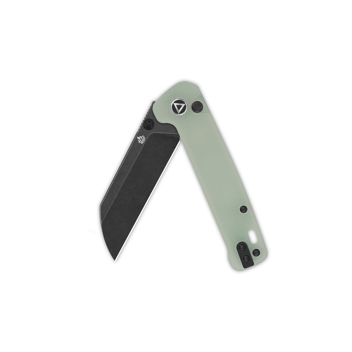 QSP Penguin QS130BL-B2 14C28N Blade Jade G10 Handle Button Lock Pocket Knife