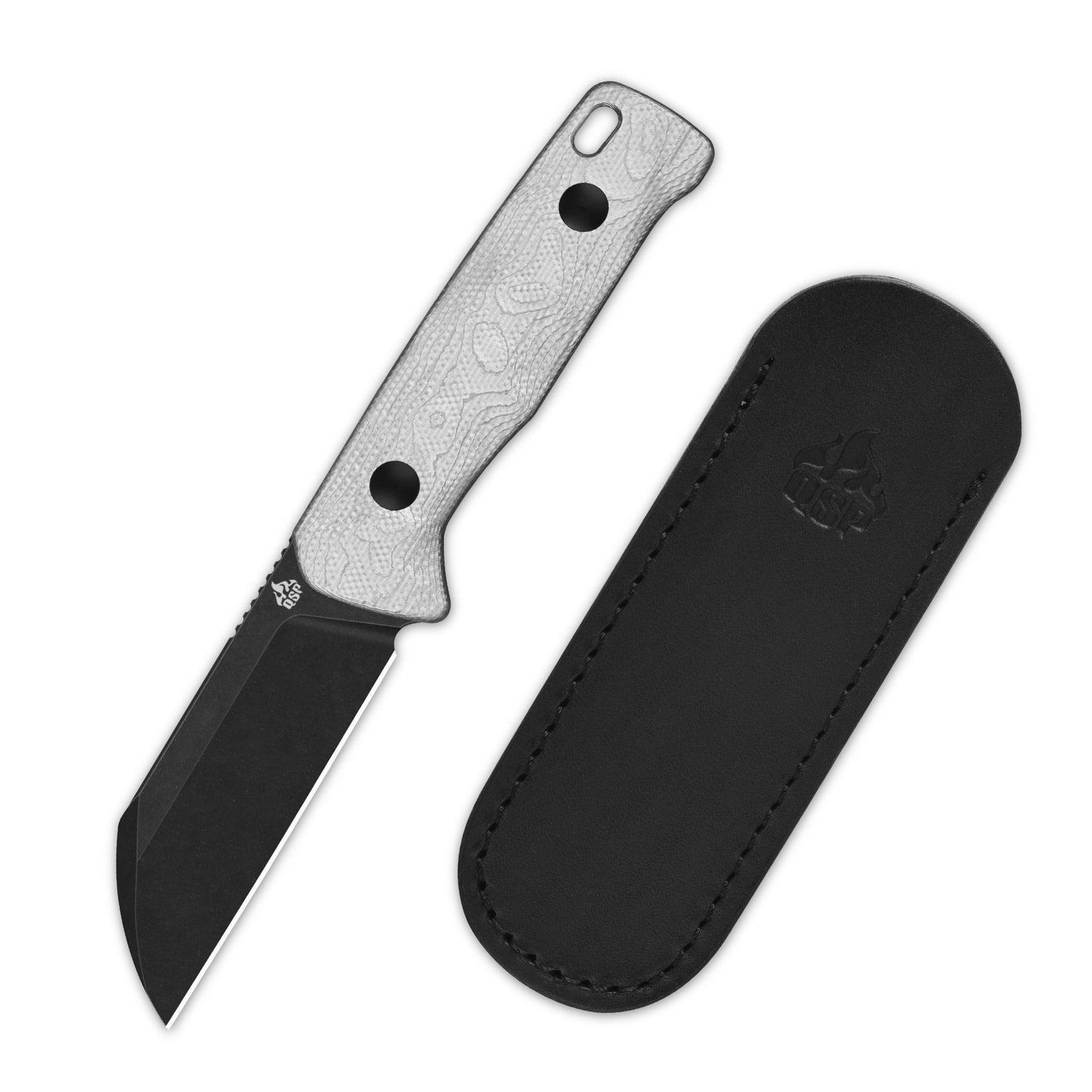 QSP Baby Penguin QS130BP-D2 14C28N Blade G10 with Aluminum Foil Handle with Clip Slip sheath Fixed Blade Knife