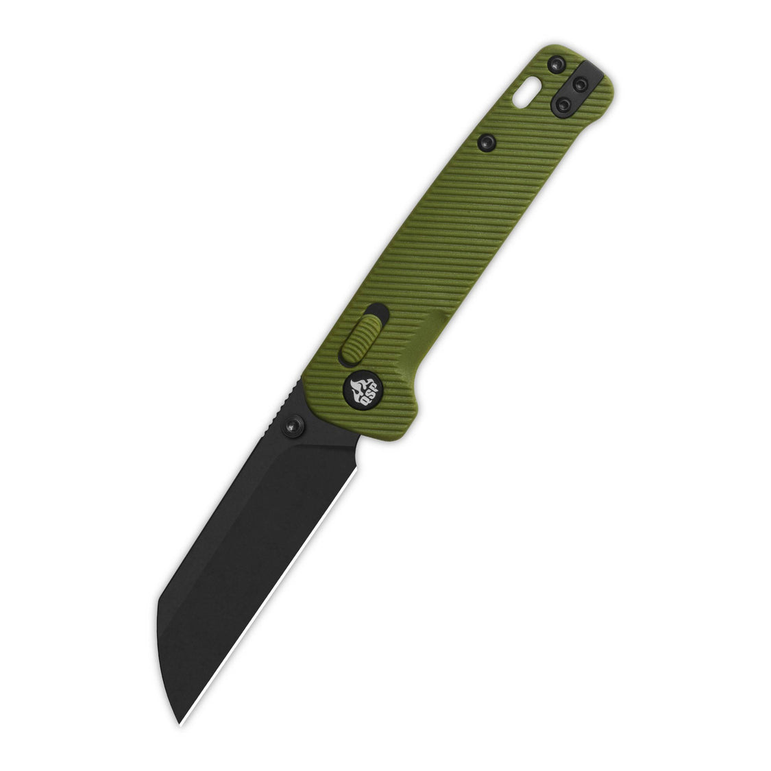 QSP Knife Penguin QS130GL-B2 Black 14C28N Blade OD Green FRN Handle Glyde Lock