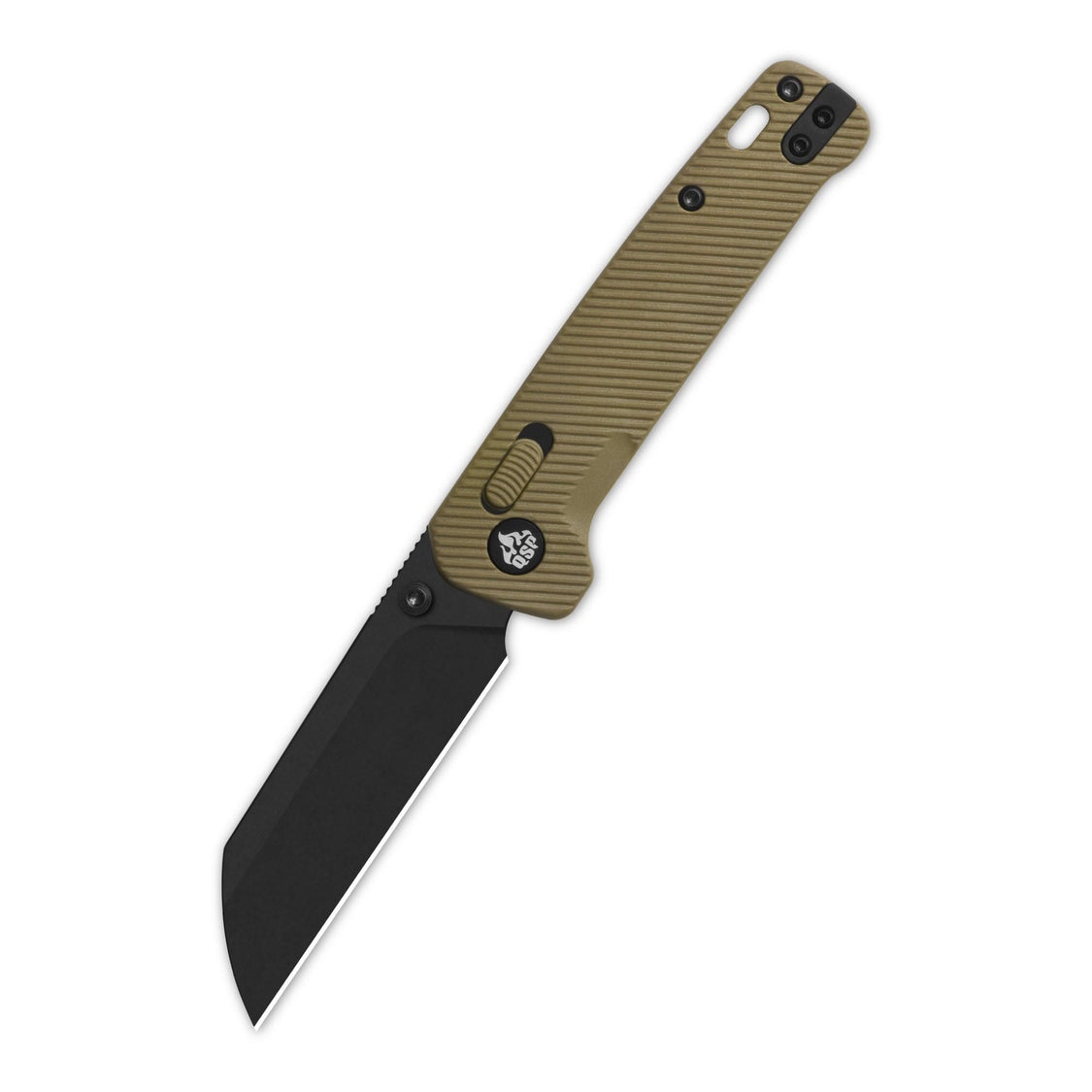 QSP Penguin QS130GL-C2 Black 14C28N Blade Khaki FRN Handle Glyde Lock Pocket Knife