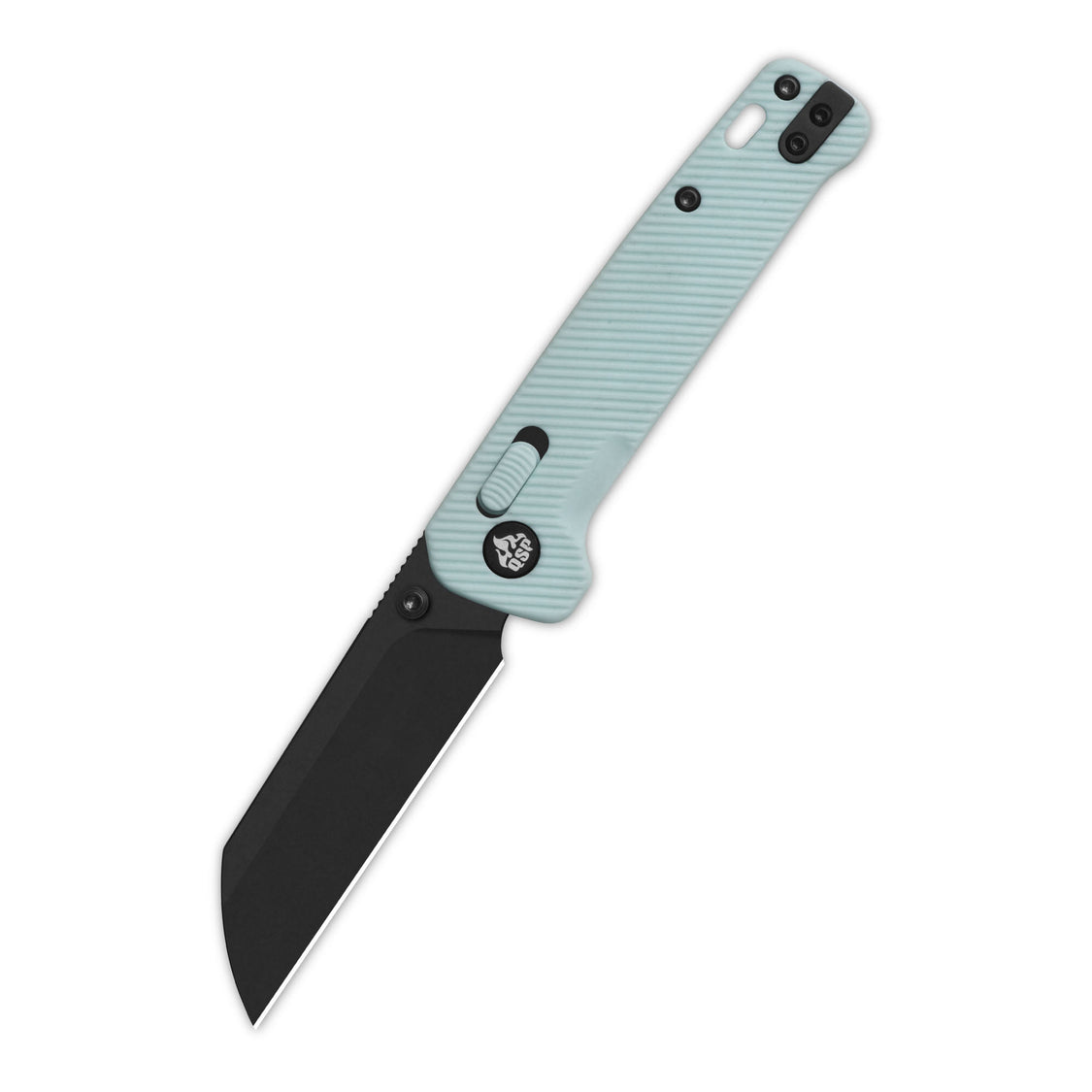QSP Penguin QS130GL-D2 Black 14C28N Blade Blue FRN Handle Glyde Lock Pocket Knife