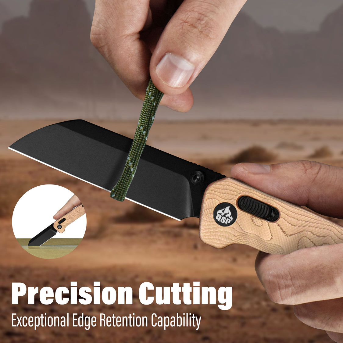 QSP Knives Penguin QS130GL-F2 14C28N Blade G10 with Copper Foil Handle Glyde Lock Pocket Knife