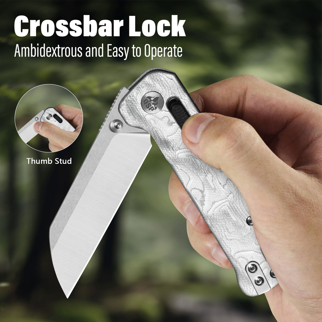 QSP Knife Penguin QS130GL-G1 14C28N Blade G10 with Aluminum Foil Handle Glyde Lock Pocket Knife