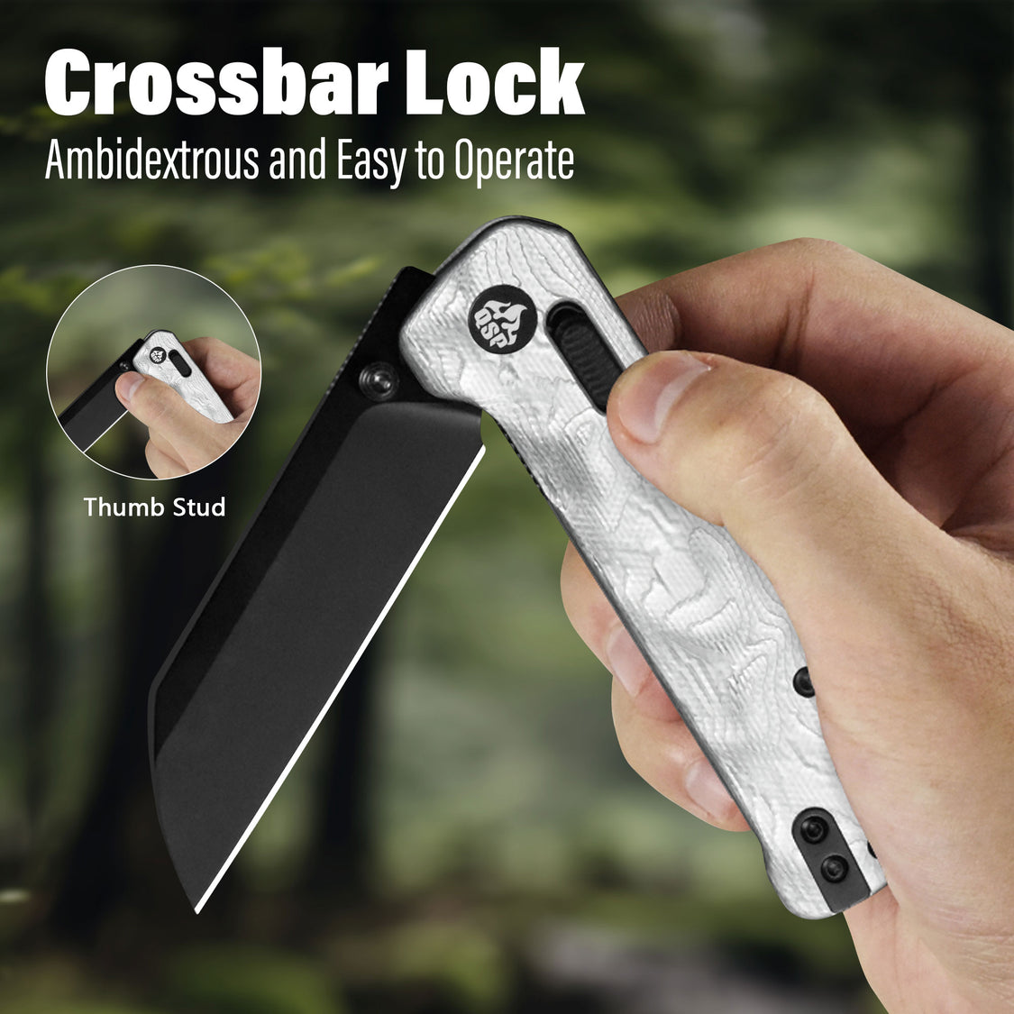 QSP Knife Penguin QS130GL-G2 14C28N Blade G10 with Aluminum Foil Handle Glyde Lock Pocket Knife
