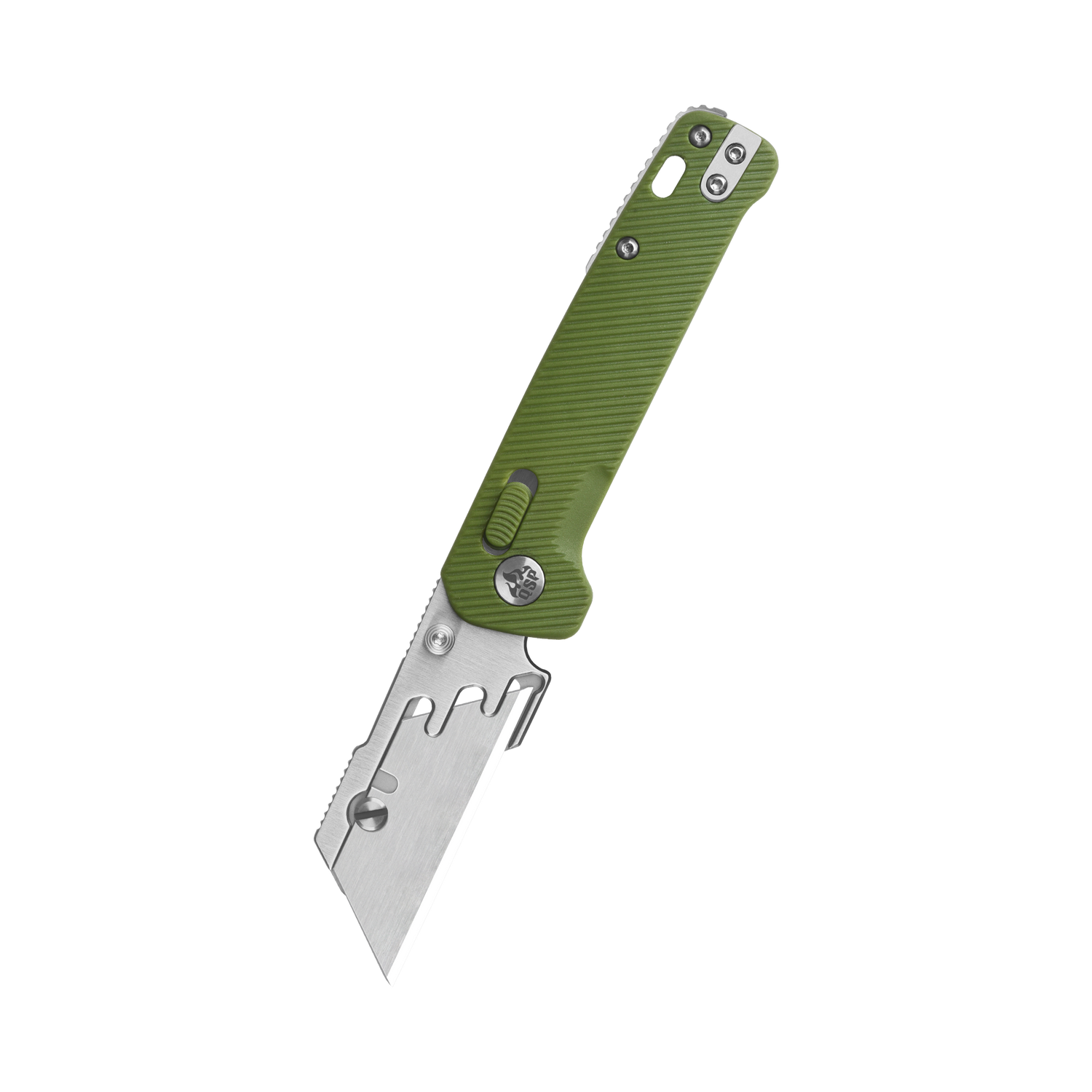 QSP Penguin Workmate QS130UT-B Stainless Steel Blade OD Green FRN Handle Glyde Lock Utility Knife