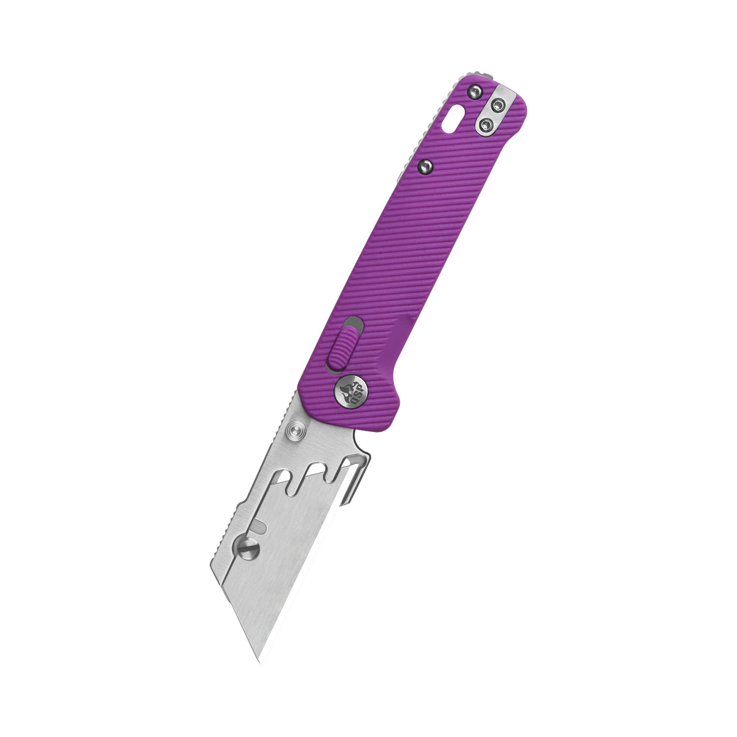 QSP Penguin Workmate QS130UT-E Stainless Steel Blade Purple FRN Handle Glyde Lock Utility Knife