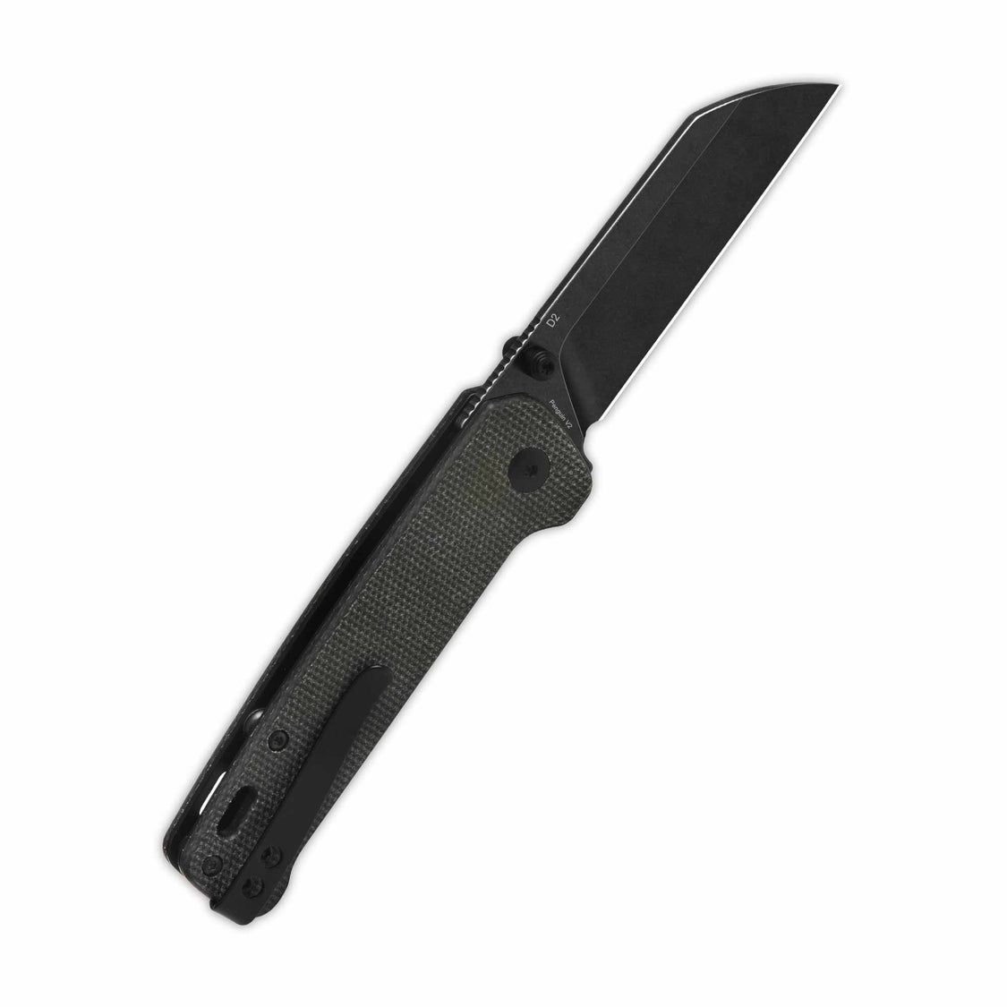 QSP Penguin V2 QS130V2-A2 D2 blade Dark Brown Micarta handle Pocket Knife Liner Lock