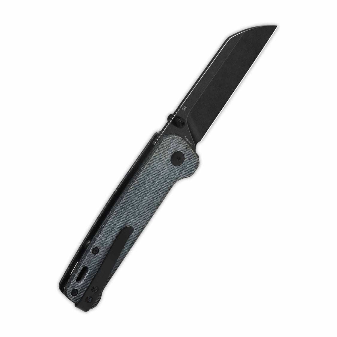 QSP Penguin V2 QS130V2-B2 D2 blade Denim Micarta handle Pocket Knife Liner Lock