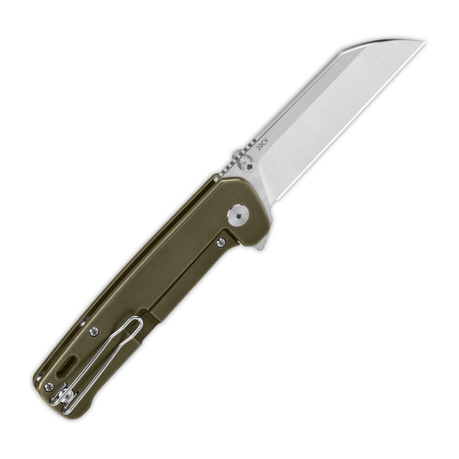 QSP Penguin Plus QS130XL-B2 CPM-20CV Blade Titanium Handle Frame Lock Folding Knife