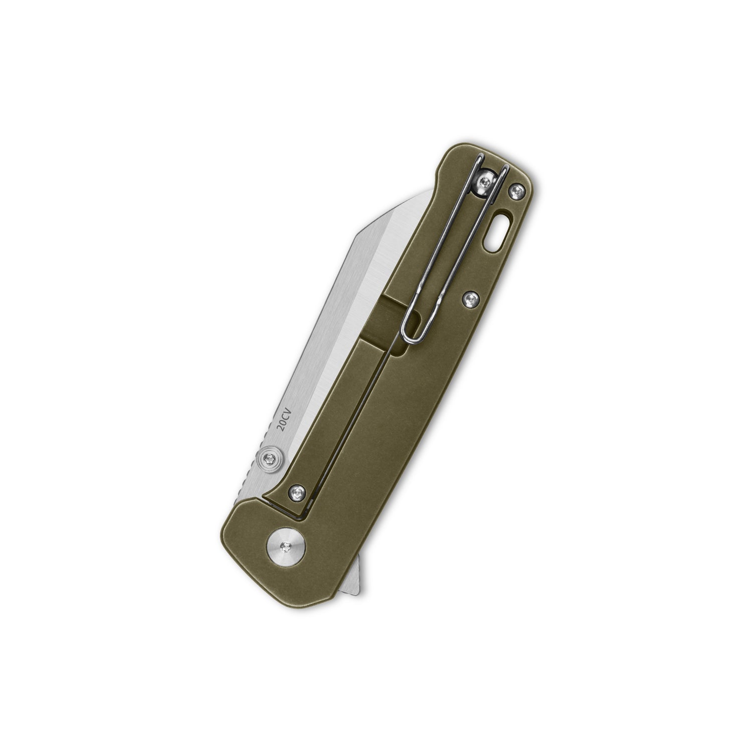 QSP Penguin Plus QS130XL-B2 CPM-20CV Blade Titanium Handle Frame Lock Folding Knife