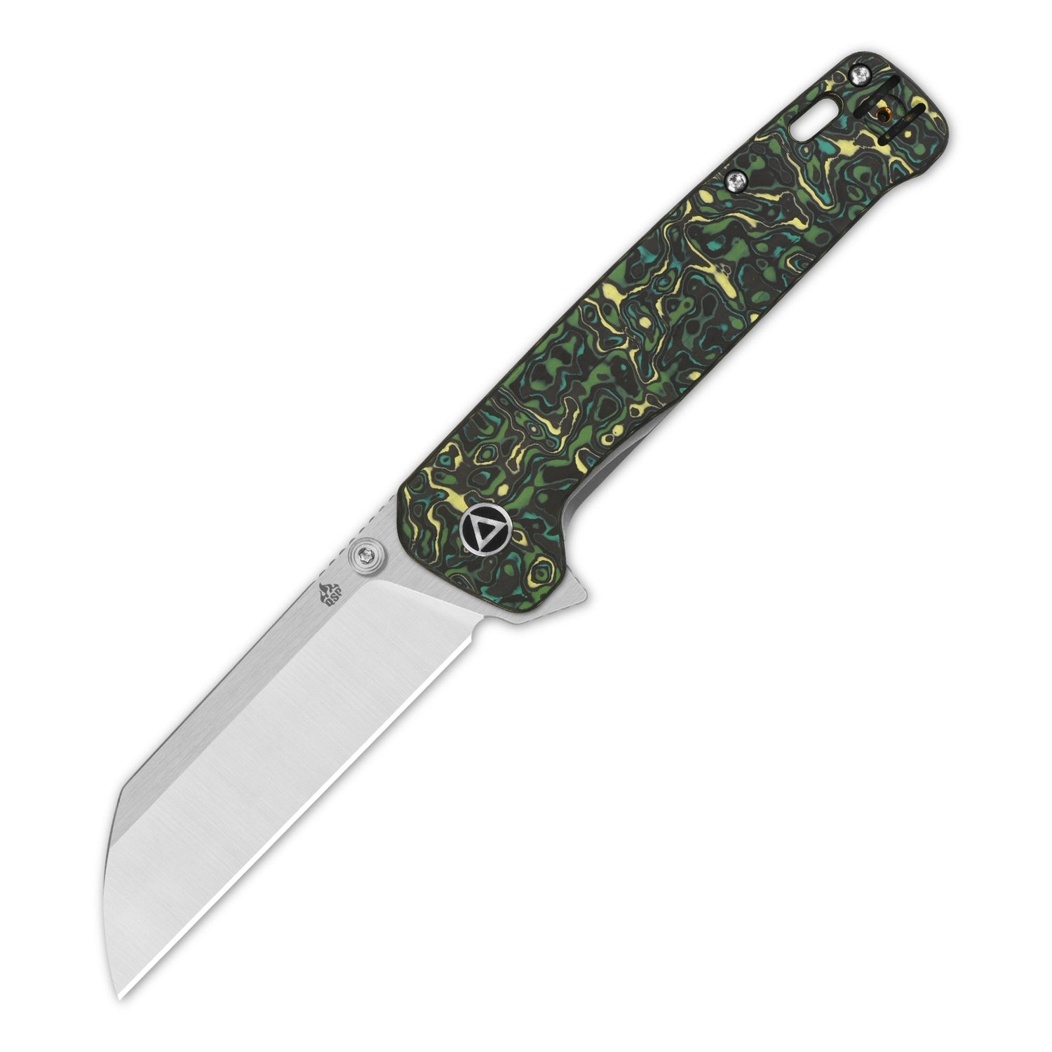 QSP Penguin Plus QS130XL-F1 CPM-20CV Blade Carbon Fiber and Titanium Handle Frame Lock Folding Knife