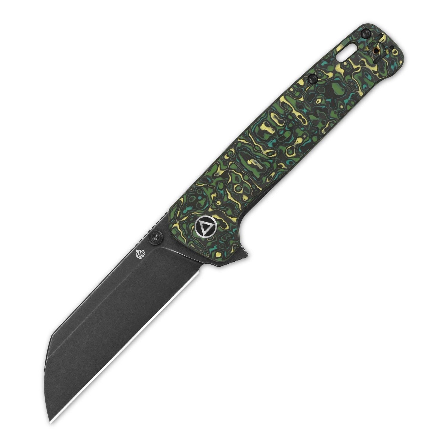QSP Penguin Plus QS130XL-F2 CPM-20CV Blade Carbon Fiber and Titanium Handle Frame Lock Folding Knife