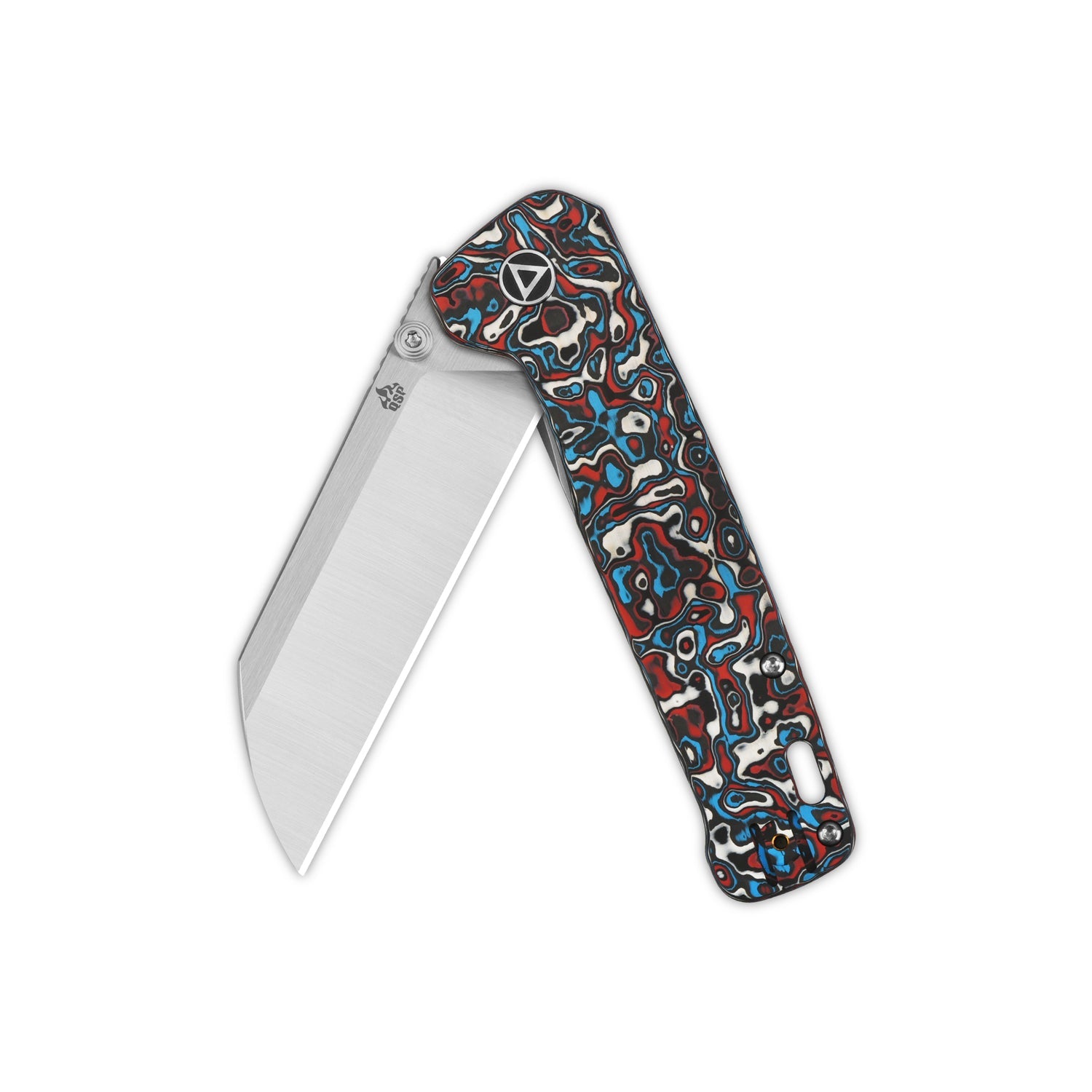 QSP Penguin Plus QS130XL-G1 CPM-20CV Blade Carbon Fiber and Titanium Handle Frame Lock Folding Knife