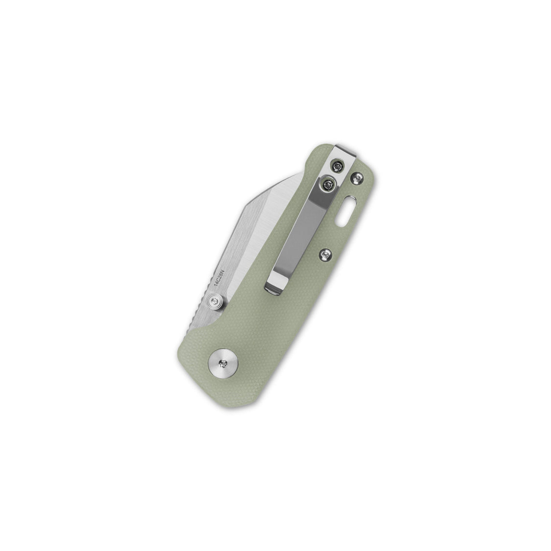 QSP Penguin Mini QS130XS-F1 14C28N Blade with Jade G10 Handle Liner Lock Pocket Knife
