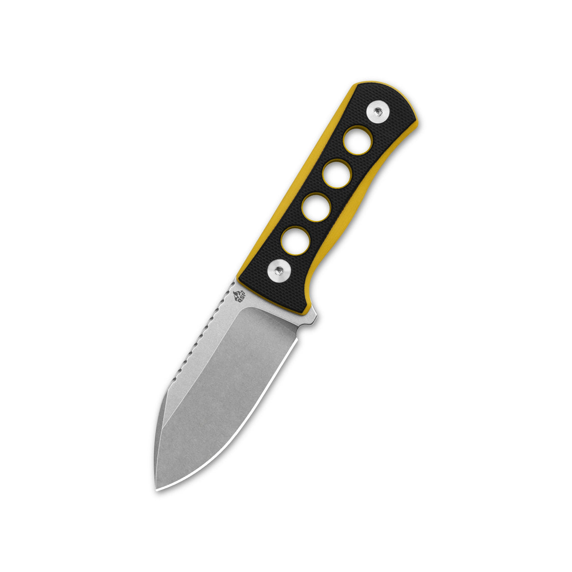 QSP Canary QS141-A1 14C28N blade Black/Yellow G10 handle with Kydex sheath Neck knife