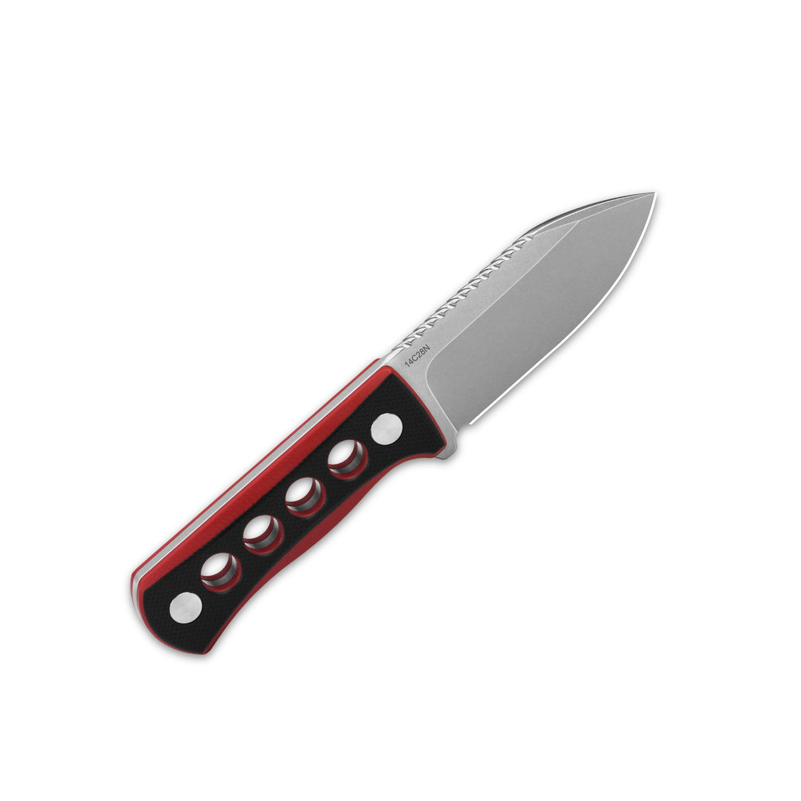 QSP Canary QS141-B1 14C28N blade Black/Red G10 handle with Kydex sheath Neck knife