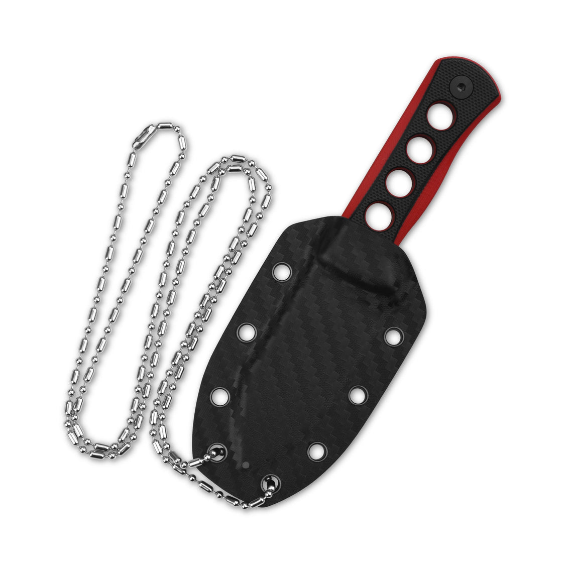 QSP Canary QS141-B2 14C28N blade Black/Red G10 handle with Kydex sheath Neck knife