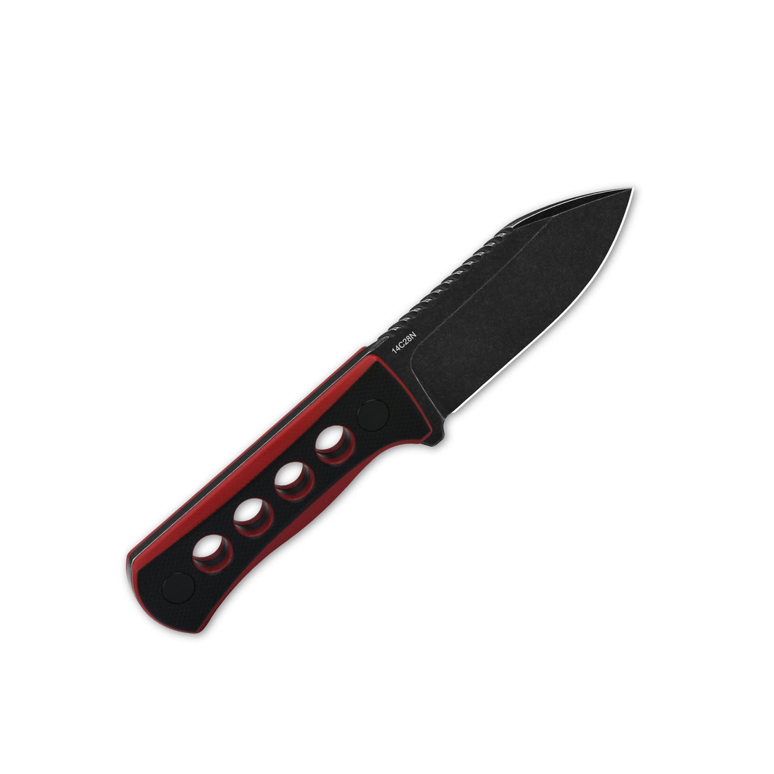 QSP Canary QS141-B2 14C28N blade Black/Red G10 handle with Kydex sheath Neck knife