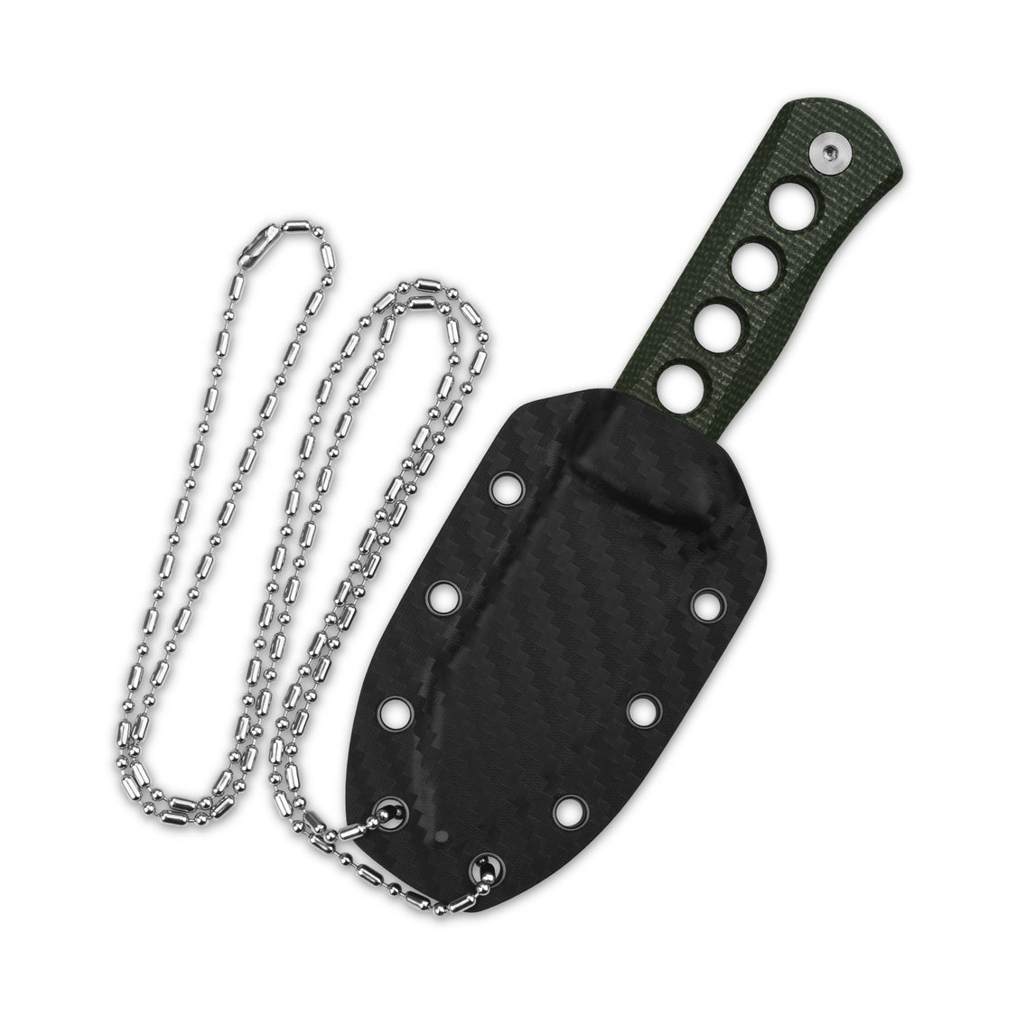 QSP Canary QS141-C1 14C28N blade Green Micarta handle with Kydex sheath Neck knife