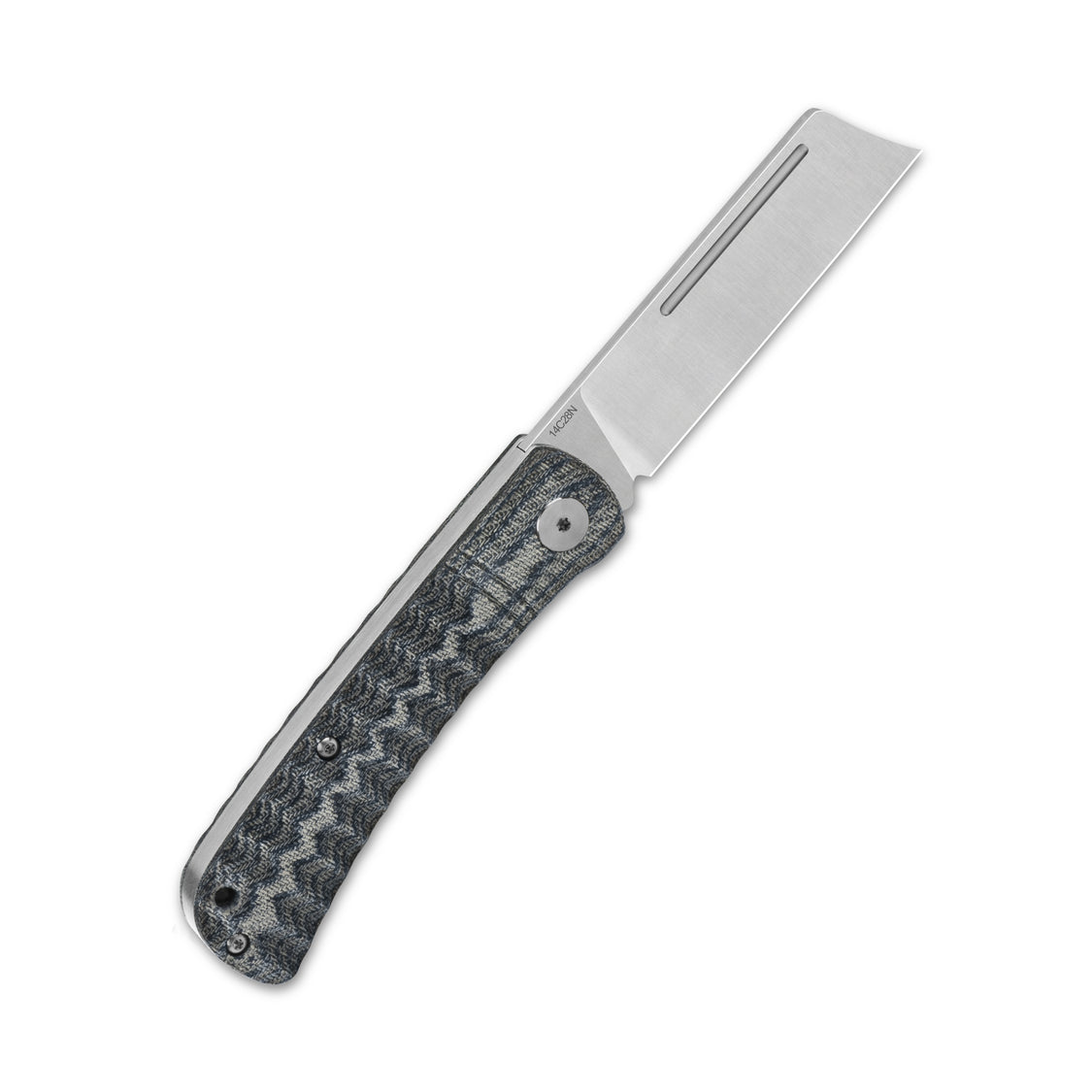 QSP Hedgehog QS142-B 14C28N blade Micarta Handle-Cleaver Slip Joint Pocket Knife