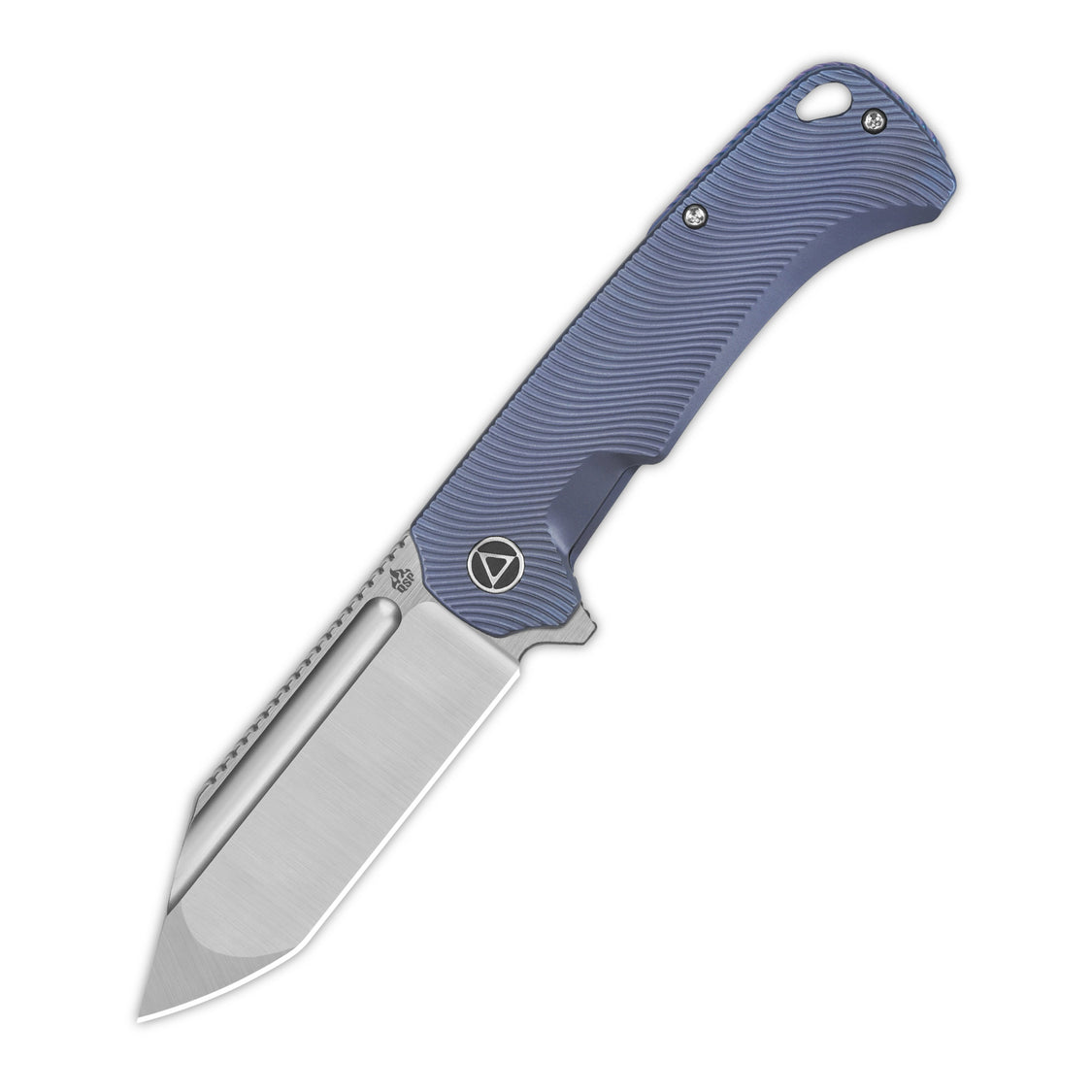 QSP Rhino QS143-I Böhler M390 Compound blade Texture Titanium handle Frame lock Pocket knife