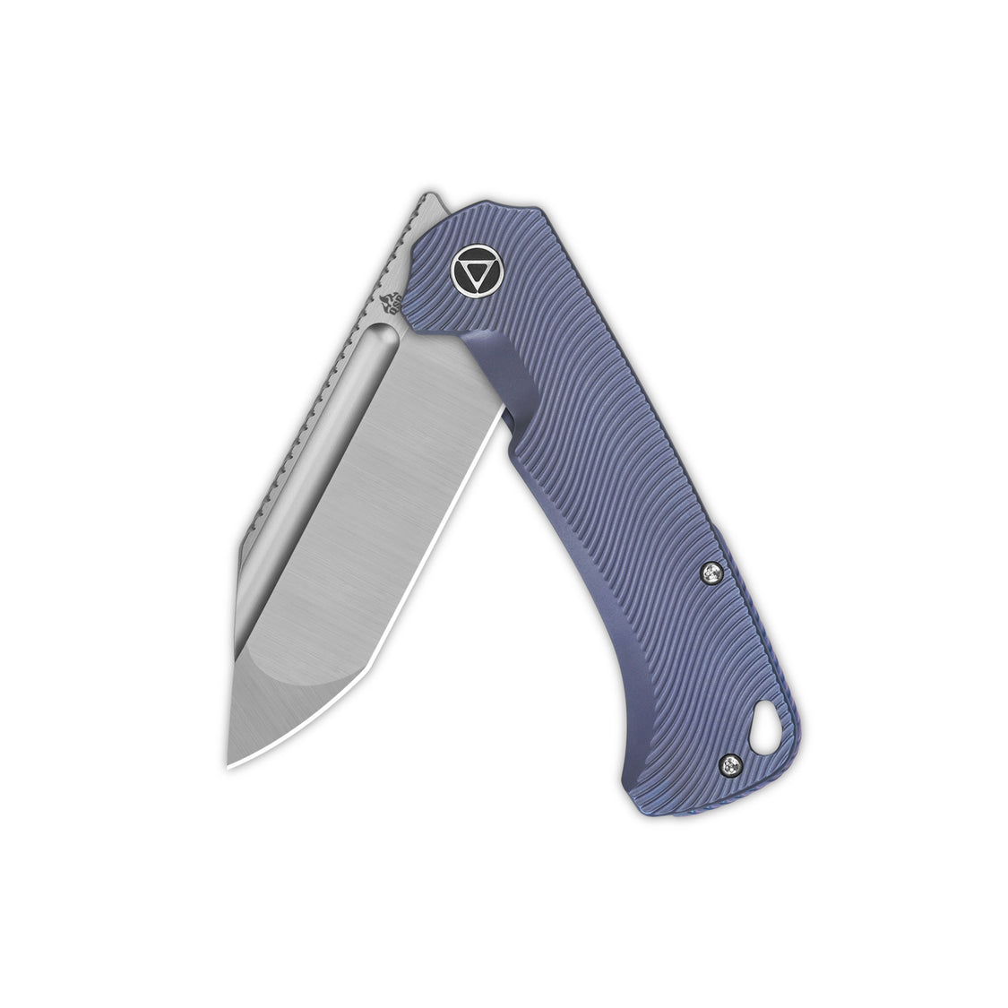 QSP Rhino QS143-I Böhler M390 Compound blade Texture Titanium handle Frame lock Pocket knife