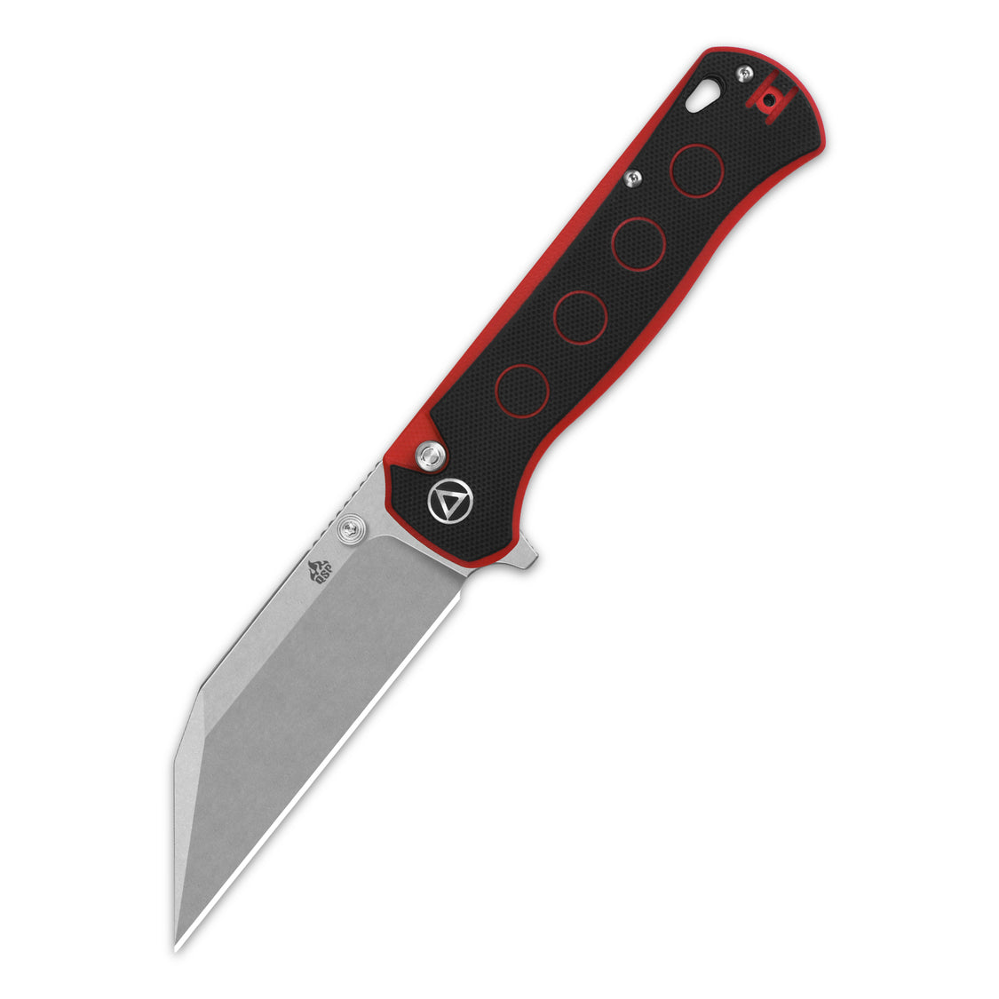 QSP Swordfish QS149-A1 14C28N blade Black/Red G10 handle Button Lock Pocket Knife