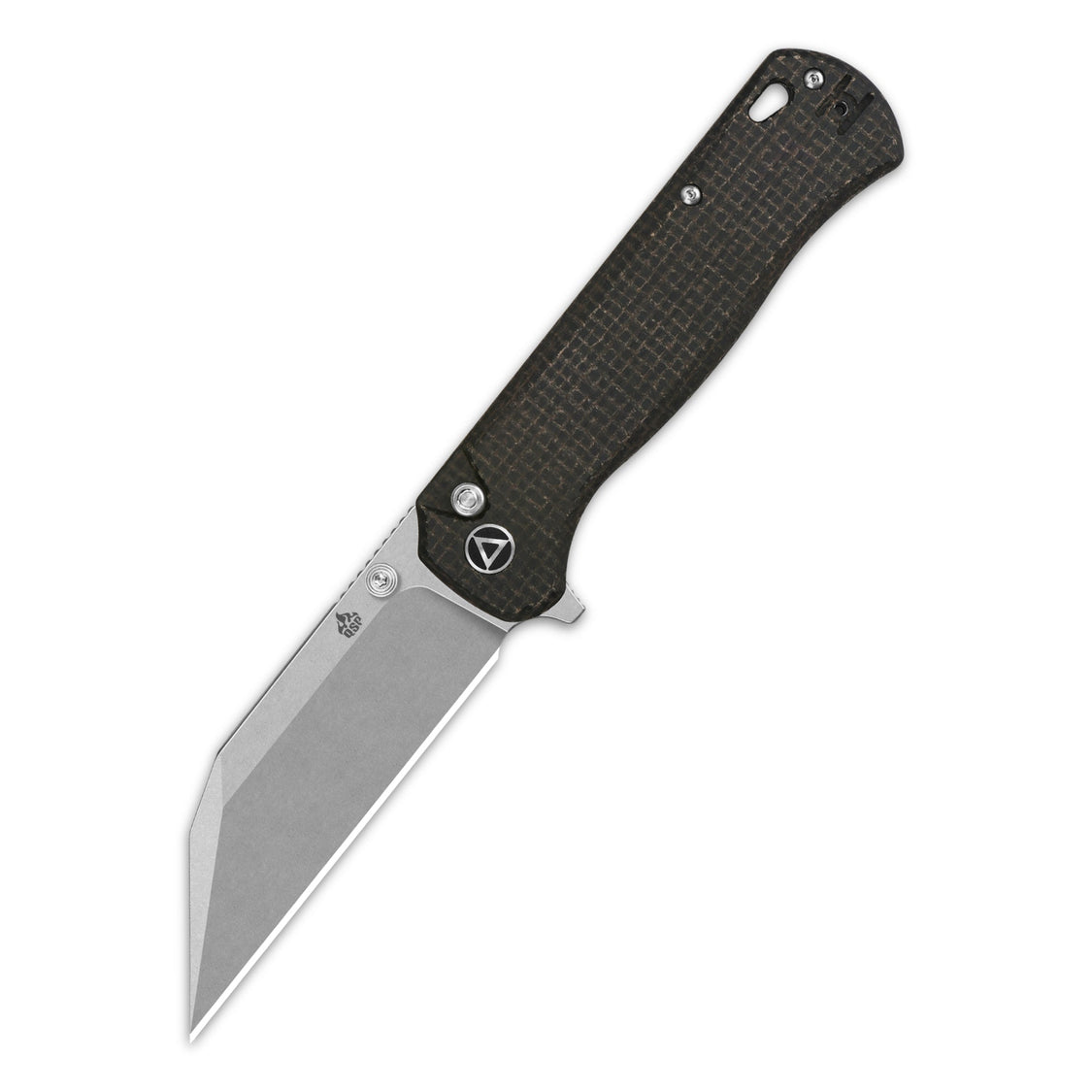 QSP Swordfish QS149-C1 14C28N blade Dark Brown Micarta handle Button Lock Pocket Knife