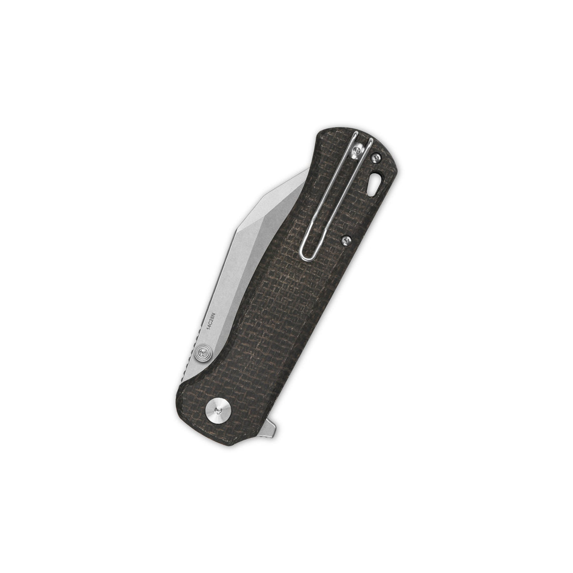 QSP Swordfish QS149-C1 14C28N blade Dark Brown Micarta handle Button Lock Pocket Knife