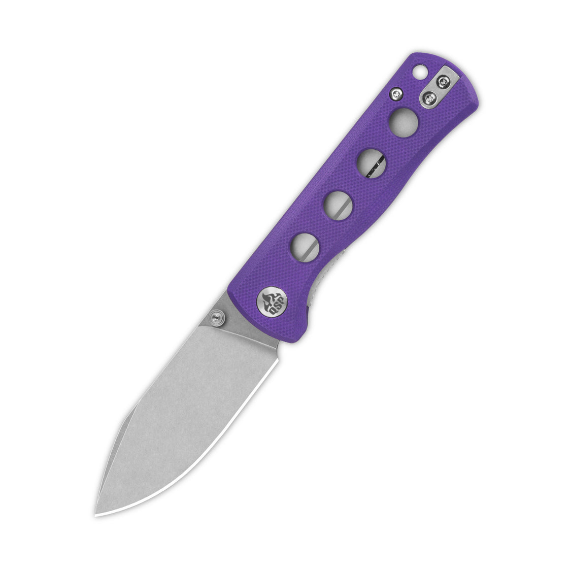 QSP Canary Folder QS150-D1 14C28N Blade Purple G10 Handle Liner Lock Pocket Knife