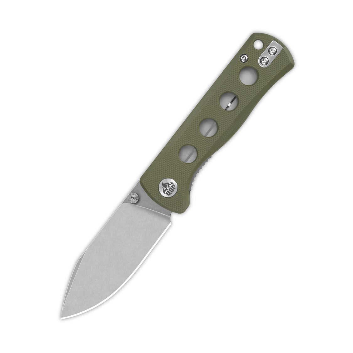 QSP Canary Folder QS150-F1 14C28N Blade Olive Green G10 Handle Liner Lock Pocket Knife