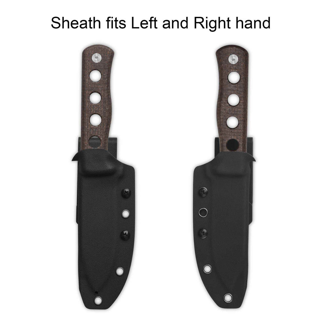 QSP QS155-A1 Canary Fixed Blade KnifeDark Brown Micarta Handle  Cr8Mo2VSi(DC53) Blade