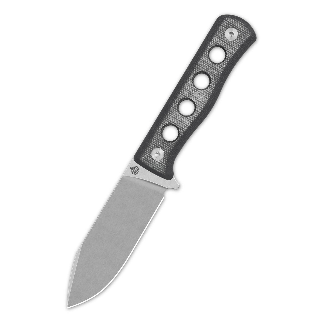 QSP QS155-B1 Canary Fixed Blade Knife Cr8Mo2VSi(DC53) Blade Black Micarta Handle