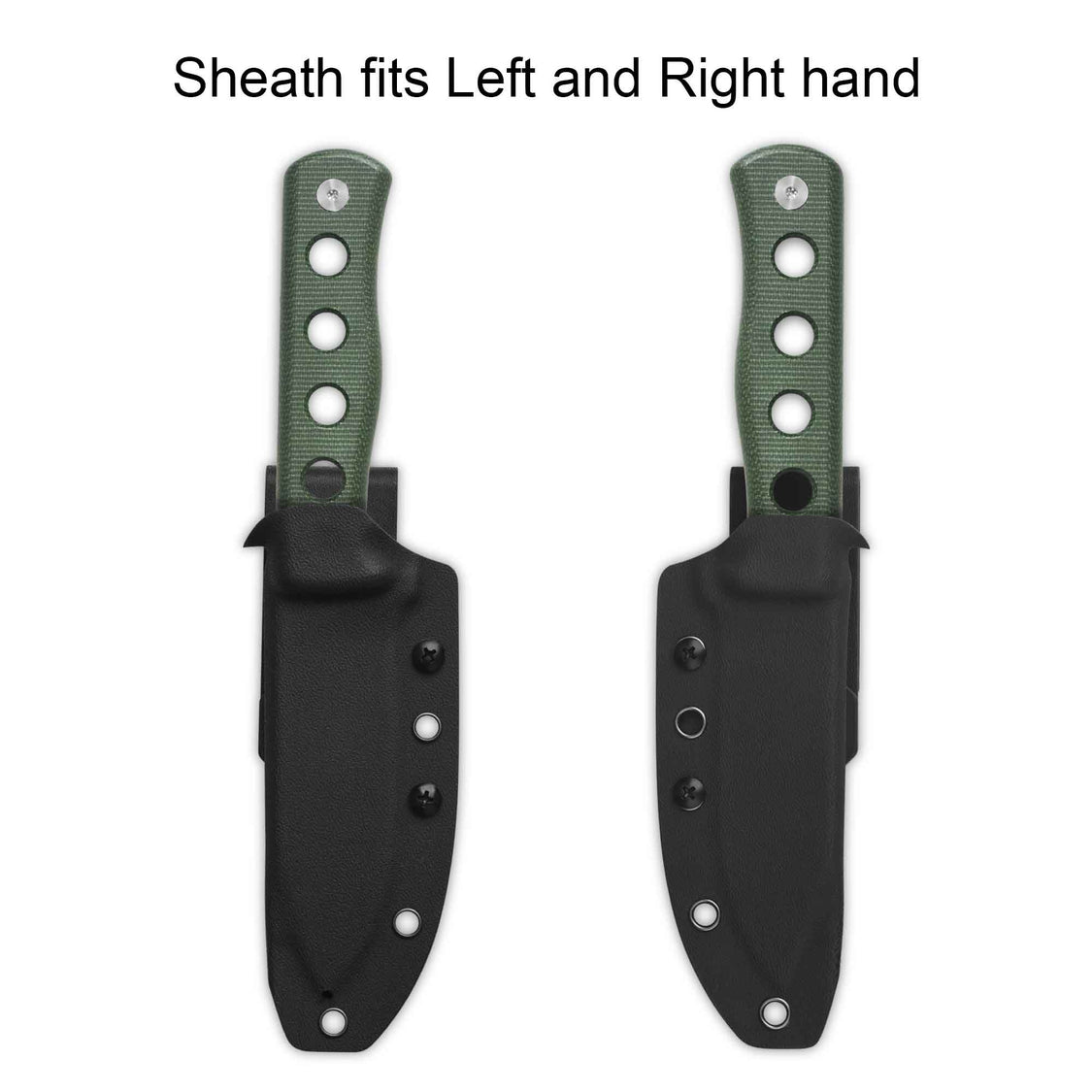 QSP QS155-C1 Canary Fixed Blade Knife Cr8Mo2VSi(DC53) Blade Green Micarta Handle