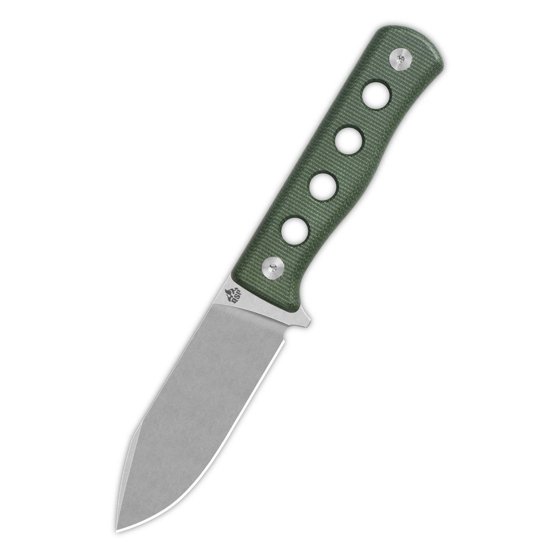 QSP QS155-C1 Canary Fixed Blade Knife Cr8Mo2VSi(DC53) Blade Green Micarta Handle