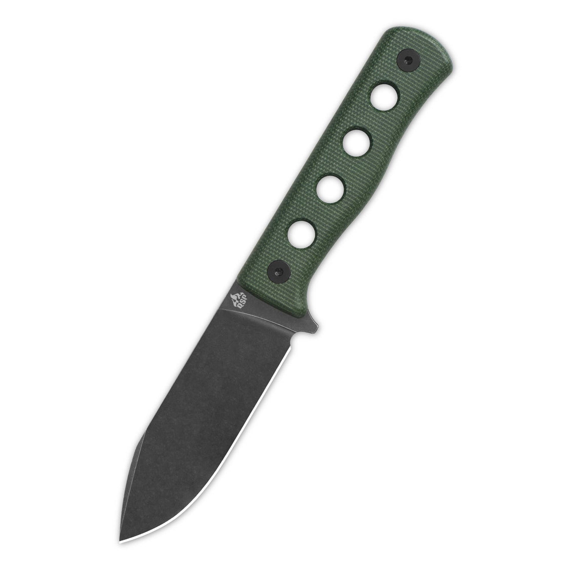 QSP QS155-C2 Canary Fixed Blade Knife Cr8Mo2VSi(DC53) Blade Green Micarta Handle