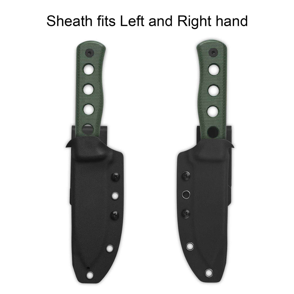 QSP QS155-C2 Canary Fixed Blade Knife Cr8Mo2VSi(DC53) Blade Green Micarta Handle