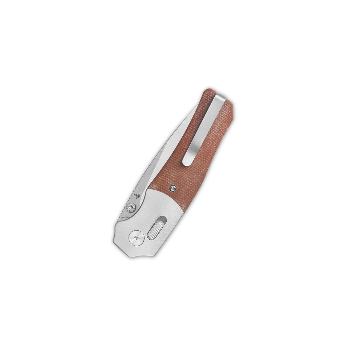 QSP Vault QS157-C1 14C28N Blade Tan Micarta Handle Glyde Lock Pocket Knife
