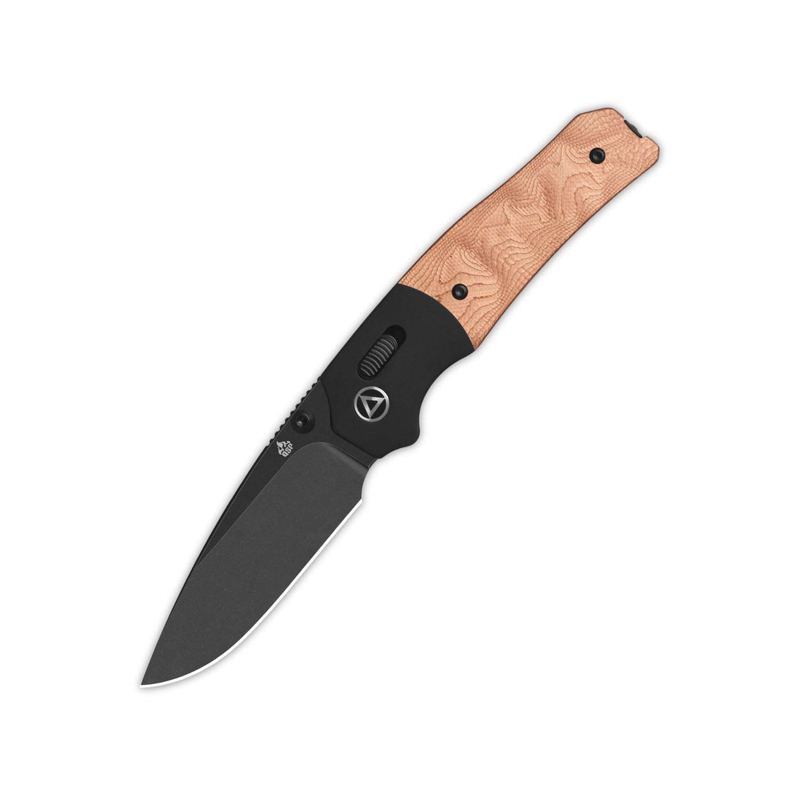QSP Vault QS157-D2 Black 14C28N Blade G10 with Copper Foil Handle Glyde Lock Pocket Knife