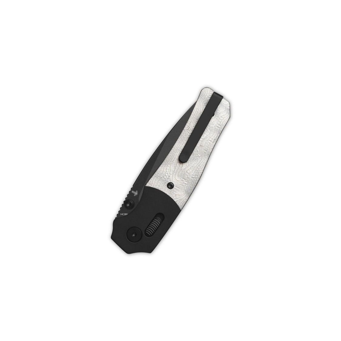 QSP Vault QS157-E2 Black 14C28N Blade G10 with Aluminum Foil Handle Glyde Lock Pocket Knife