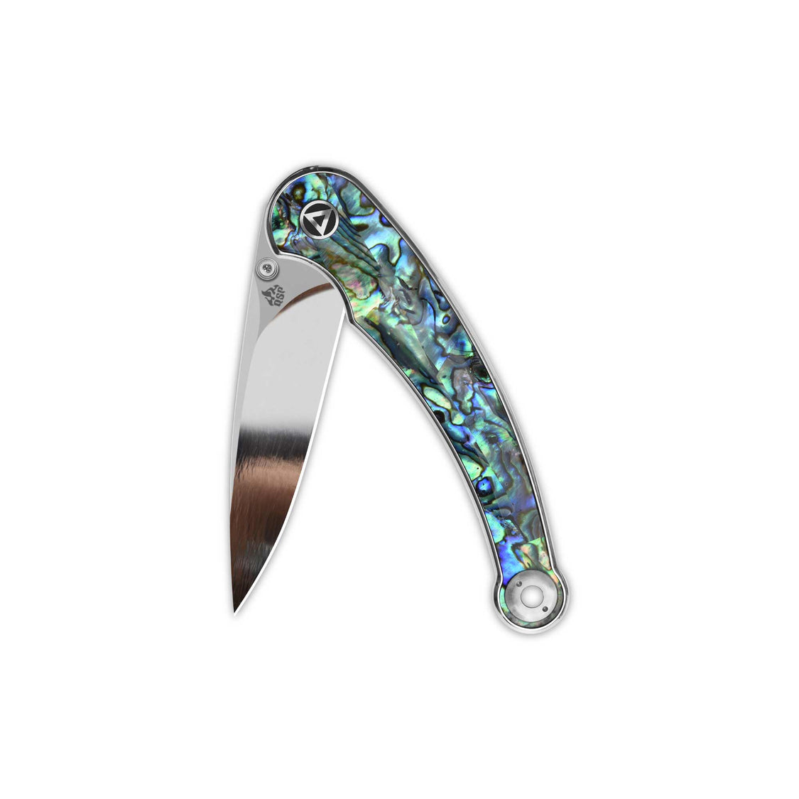 QSP Dolphin QS161-D 14C28N Blade Abalone Handle Liner Lock Pocket Knife
