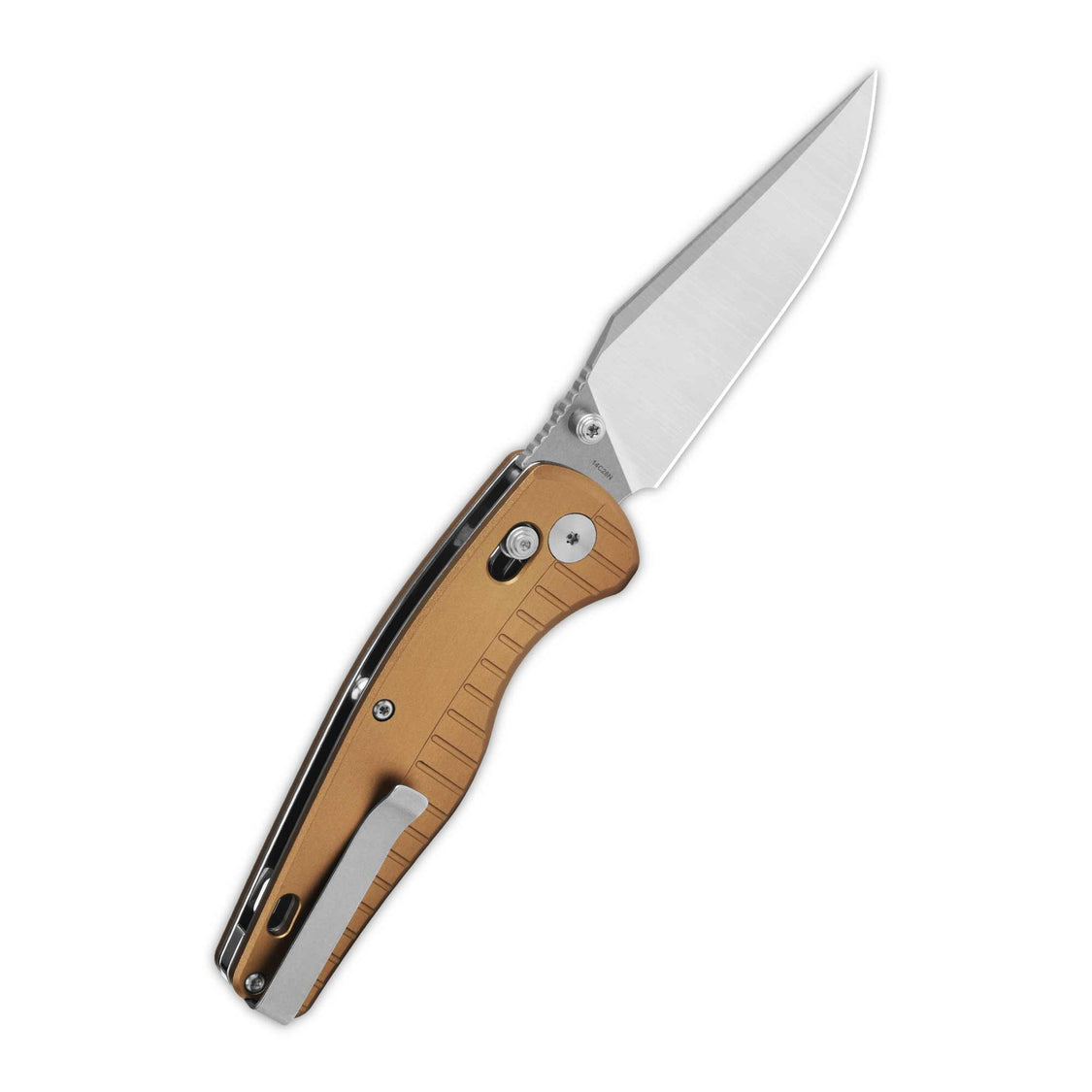 QSP Reptile QS165-A1 14C28N Blade Champagne Aluminium Handle Glyde Lock Pocket Knife