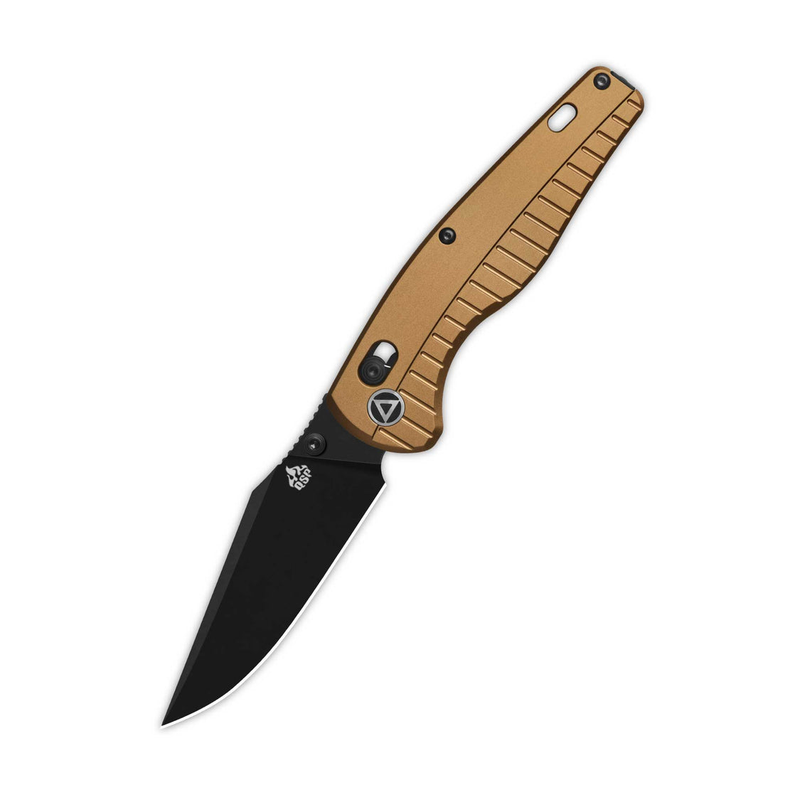 QSP Reptile QS165-A2 14C28N Blade Champagne Aluminium Handle Reptile Glyde Lock Pocket Knife