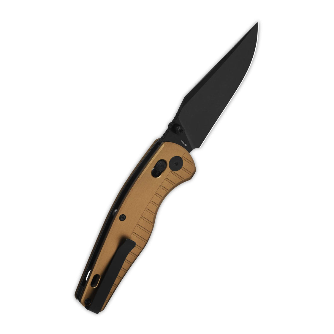 QSP Reptile QS165-A2 14C28N Blade Champagne Aluminium Handle Reptile Glyde Lock Pocket Knife