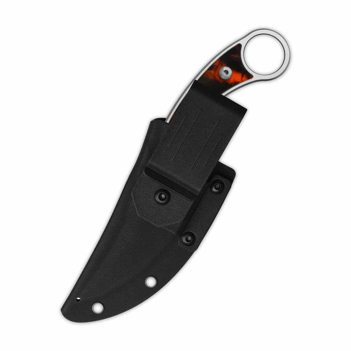 QSP Viper QS166-C1 10Cr15MoV Blade Tortoise Resin Handle Fixed Blade Knife