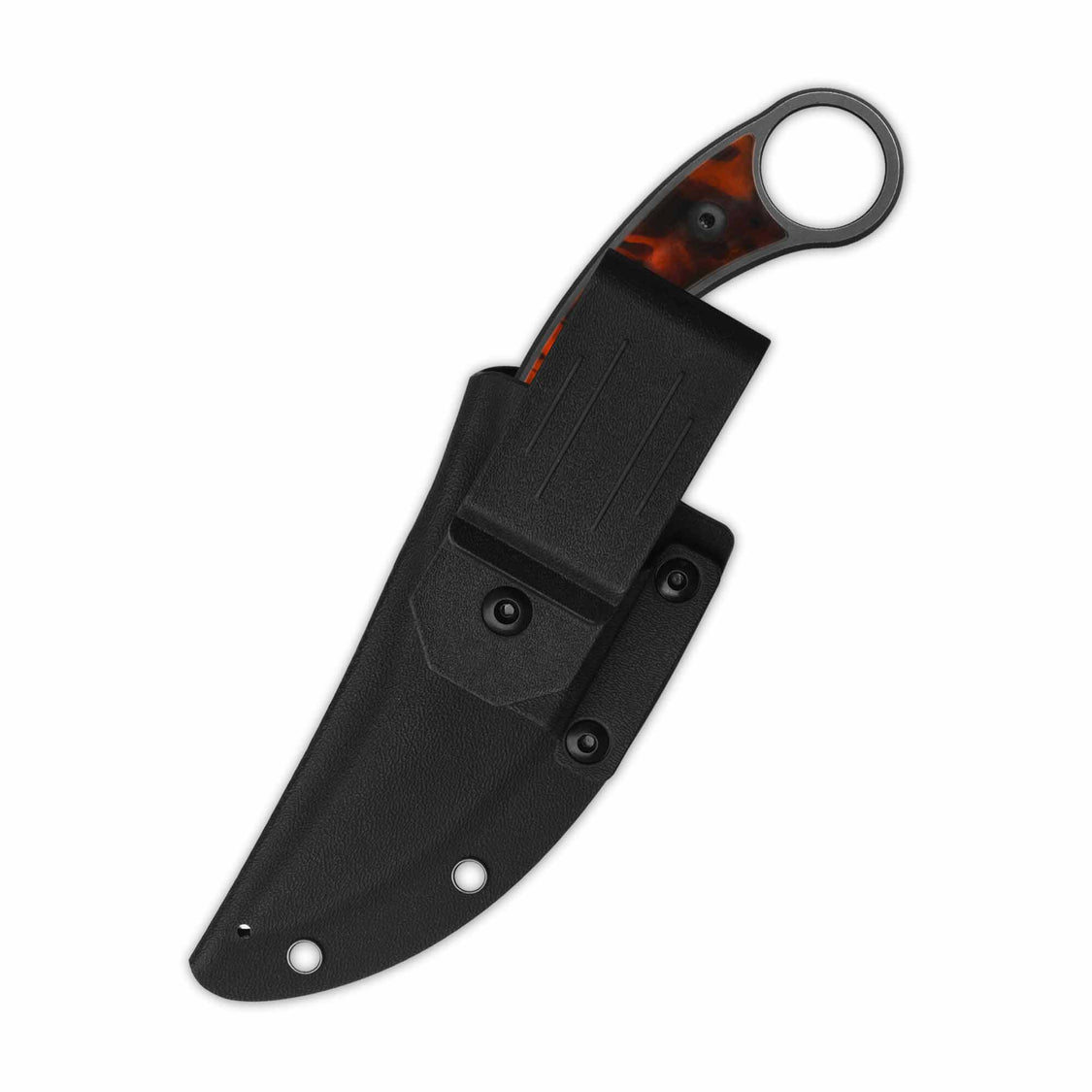 QSP Viper QS166-C2 10Cr15MoV Blade Tortoise Resin Handle Fixed Blade Knife