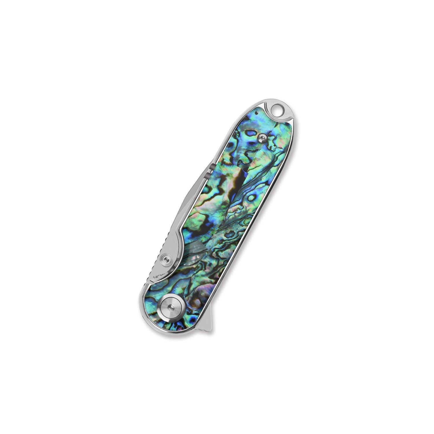 QSP Nebula QS168-F 14C28N Blade Abalone Handle Liner Lock Folding Knife