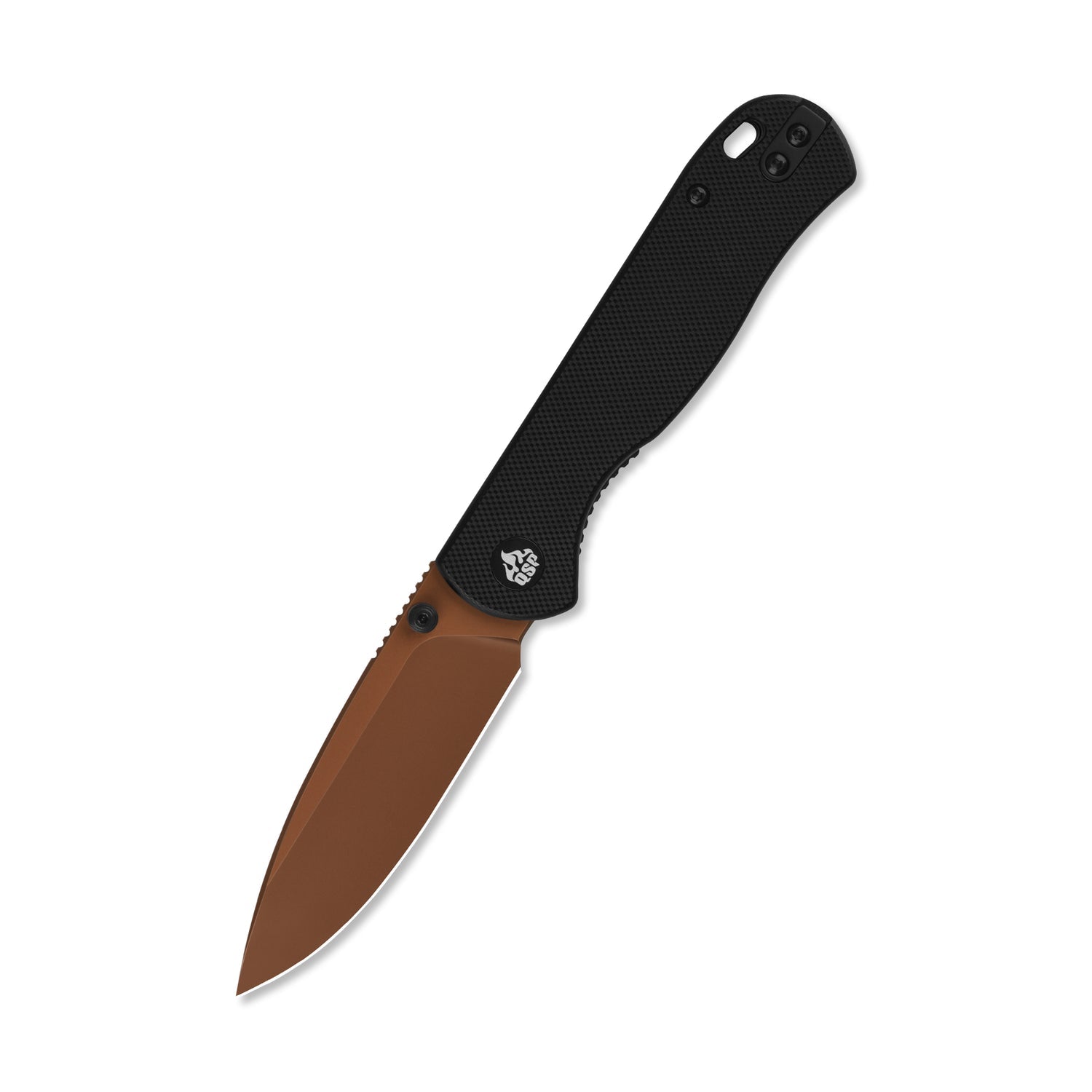 QSP Ferret QS170-A3 Rose Gold Nitro-V Blade Black G10 Handle Liner Lock Folding Knife