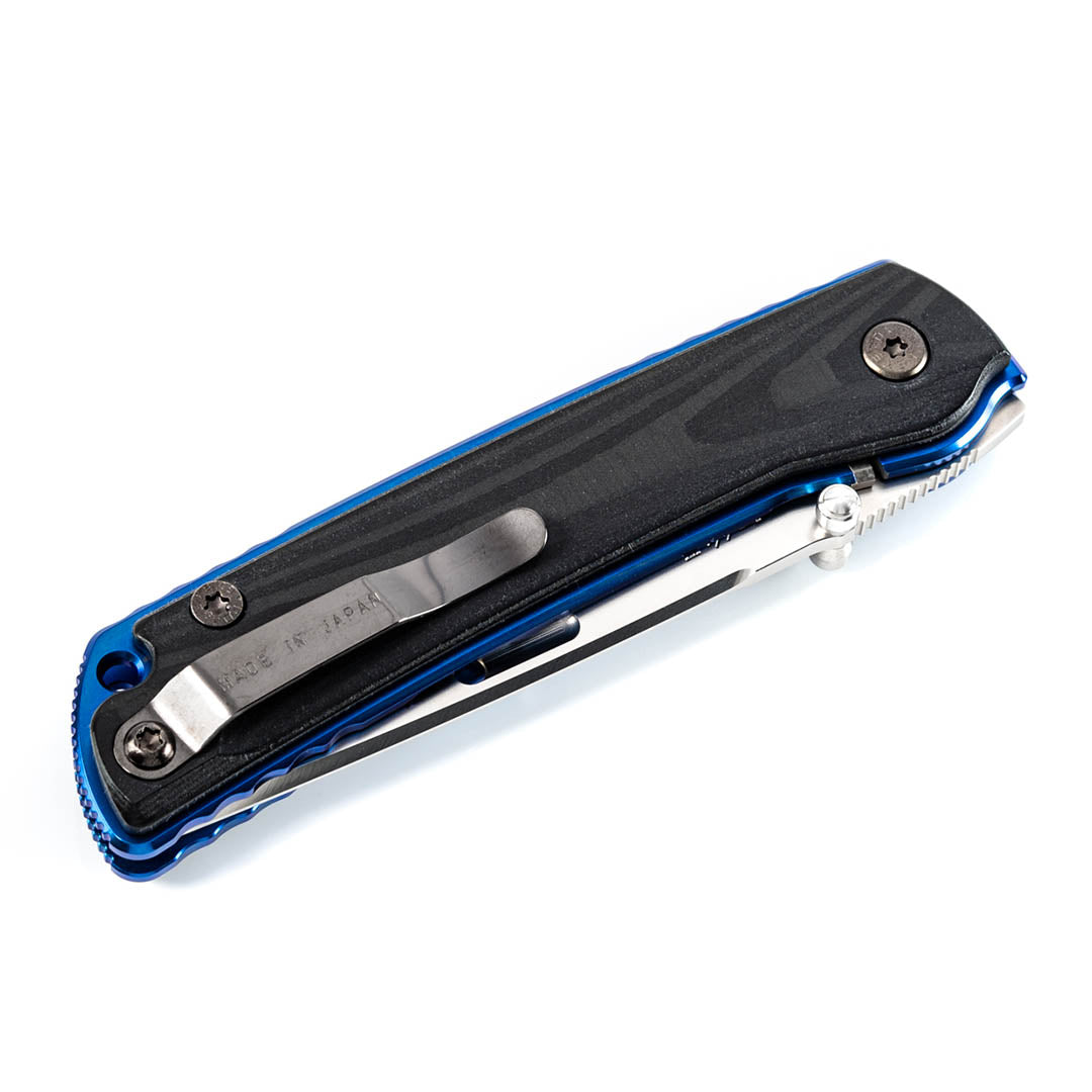 Rockstead Folding Knife HIGO-Ⅱ-X-CF-ZDP (BLUE) ZDP189 Blade Titanium With Carbon Fiber Handle