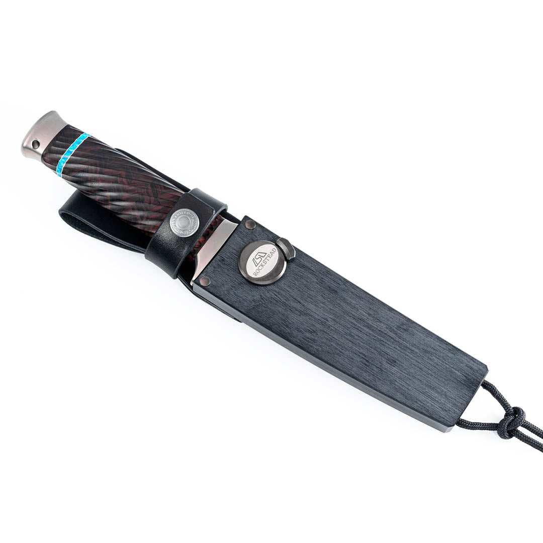 Rockstead Fixed Knives DON-ZDP ZDP189 Blade Titanium Ironwood Handle